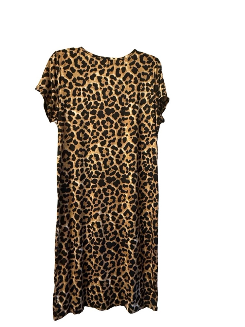 Absolutely ❤️ It !! Leopard Print Shift Stretchy Classic Comfort Dress 2XL NWT - Picture 8 of 10